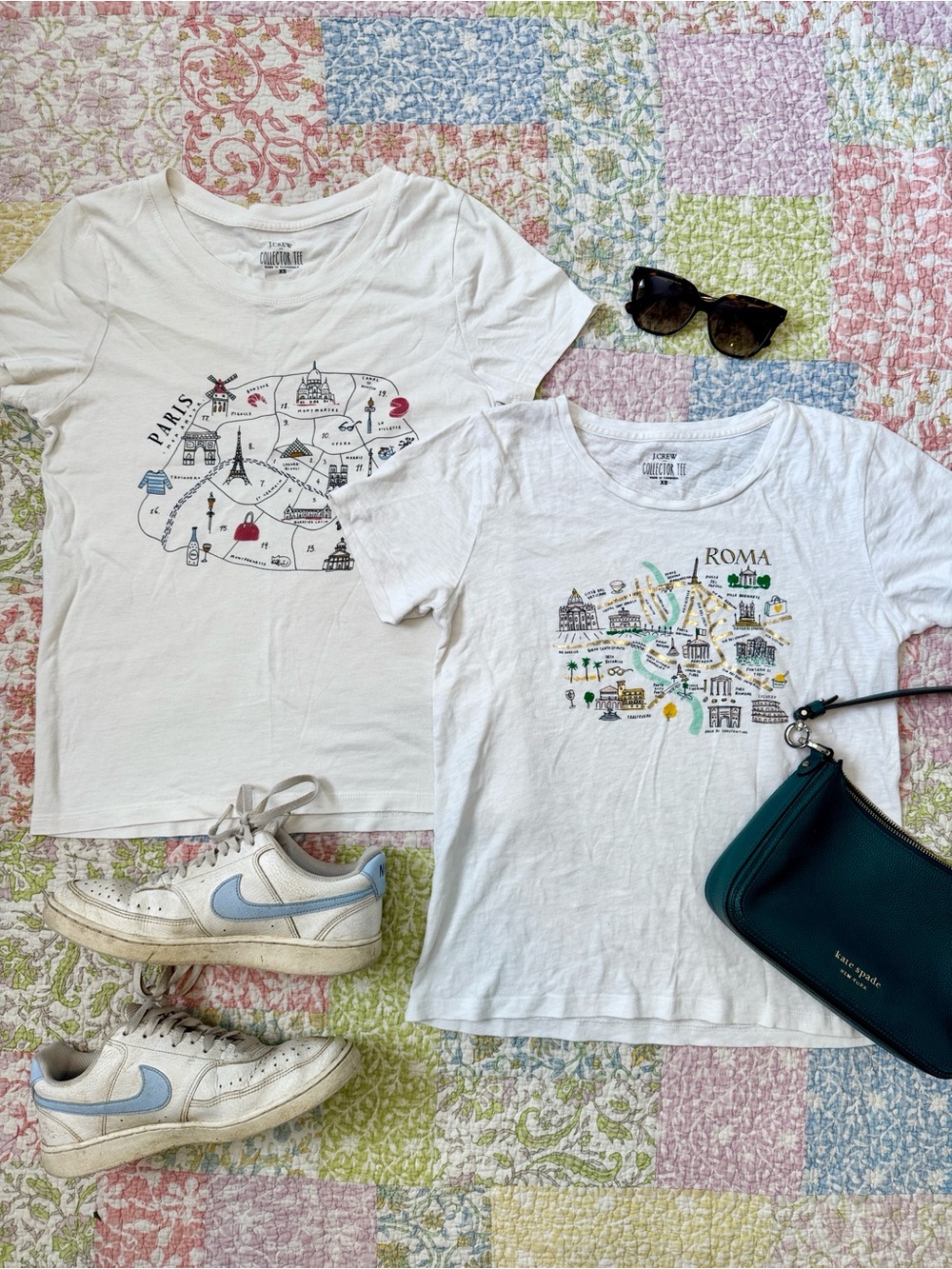 Bundle of 2 J. Crew Collectors Rome & Paris Short Sleeve Tees